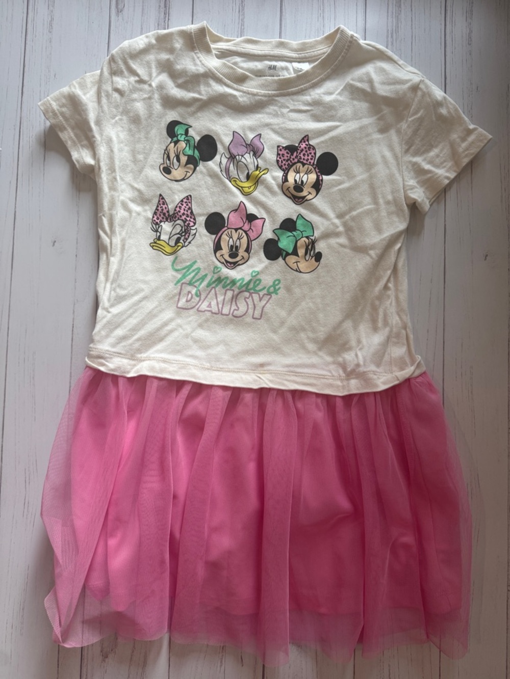 Minnie & Daisy White Top with Pink Tulle Skirt